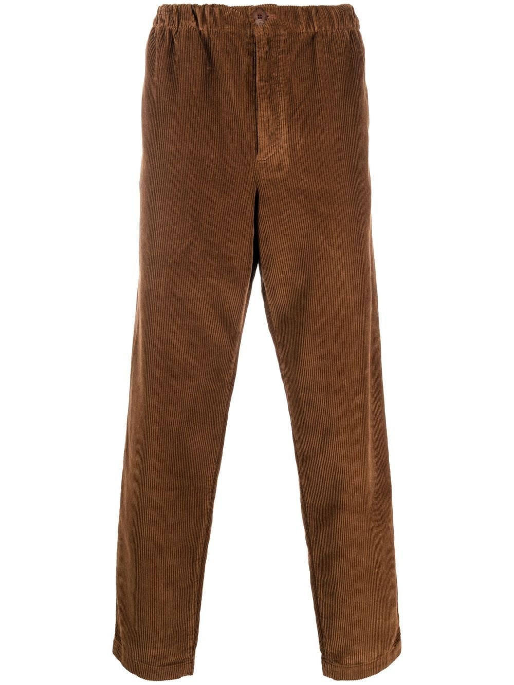 Kenzo logo-patch tapered corduroy trousers - Brown von Kenzo