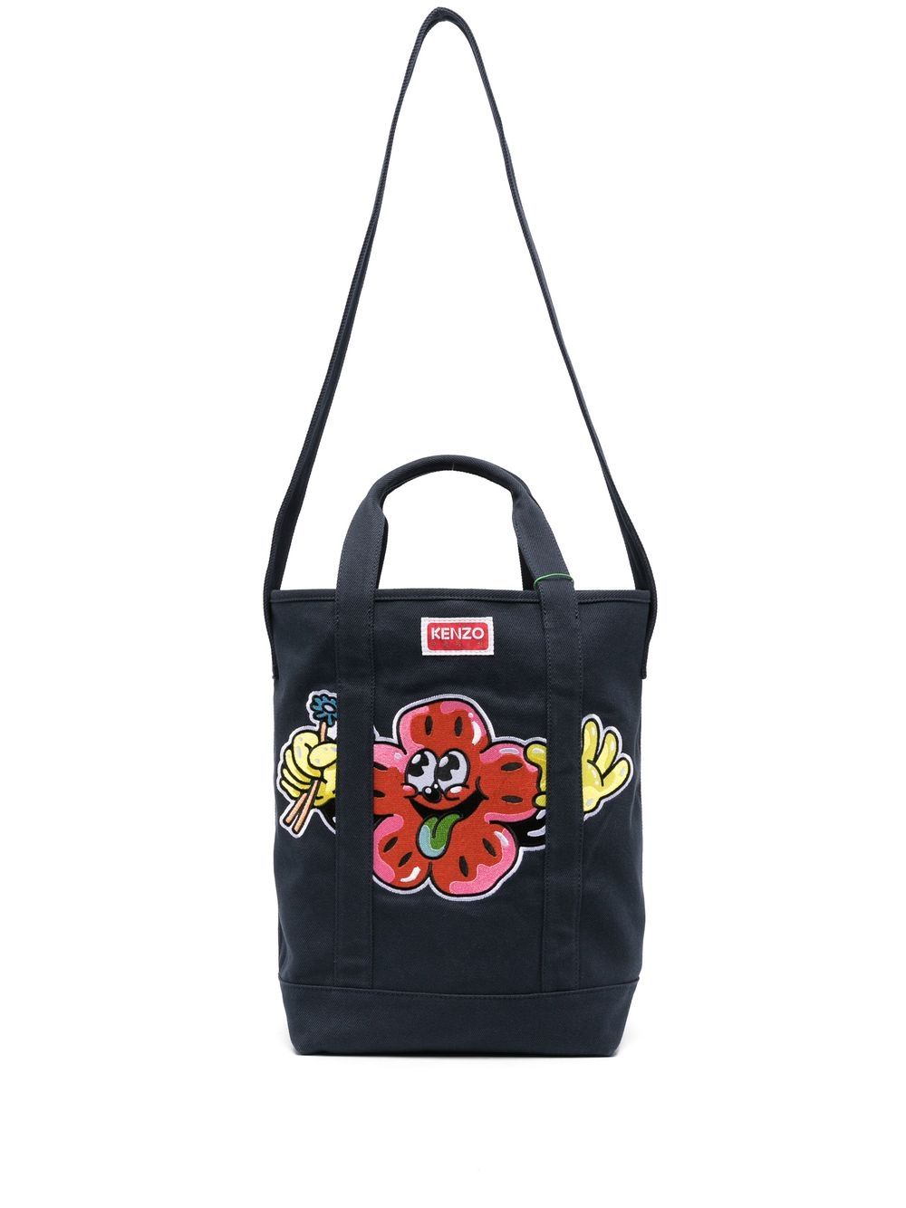 Kenzo logo-patch tote bag - Blue von Kenzo