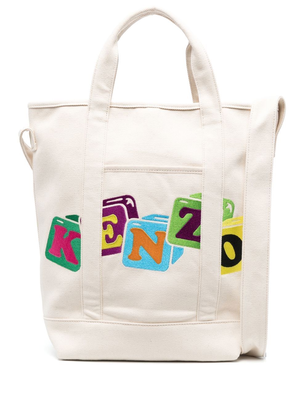 Kenzo logo-patch tote bag - Neutrals von Kenzo