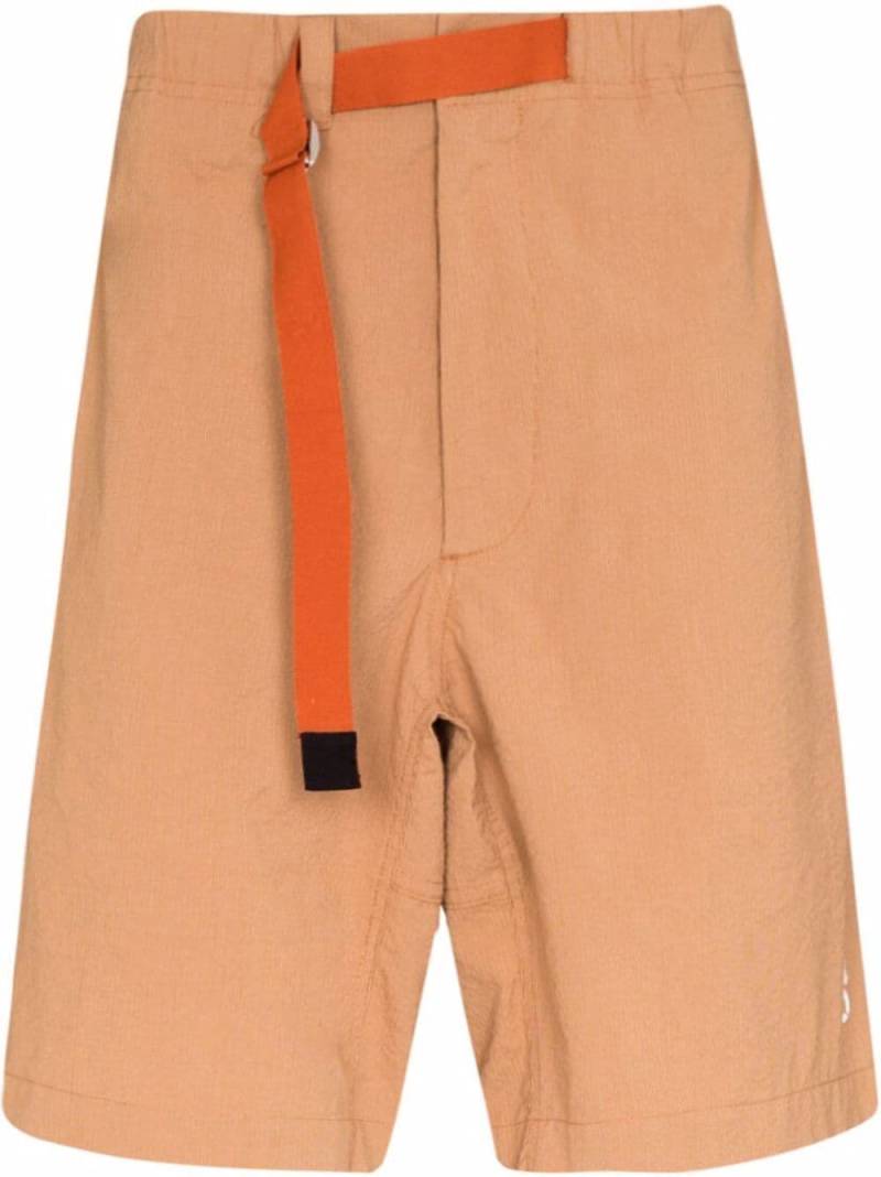 Kenzo logo-print belted shorts - Brown von Kenzo