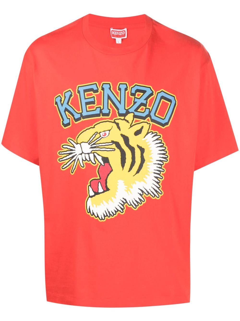 Kenzo logo-print cotton T-shirt - Red von Kenzo