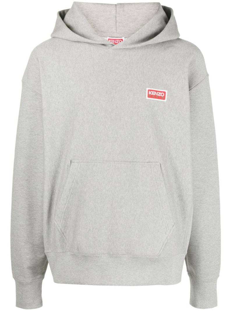 Kenzo logo-print cotton hoodie - Grey von Kenzo
