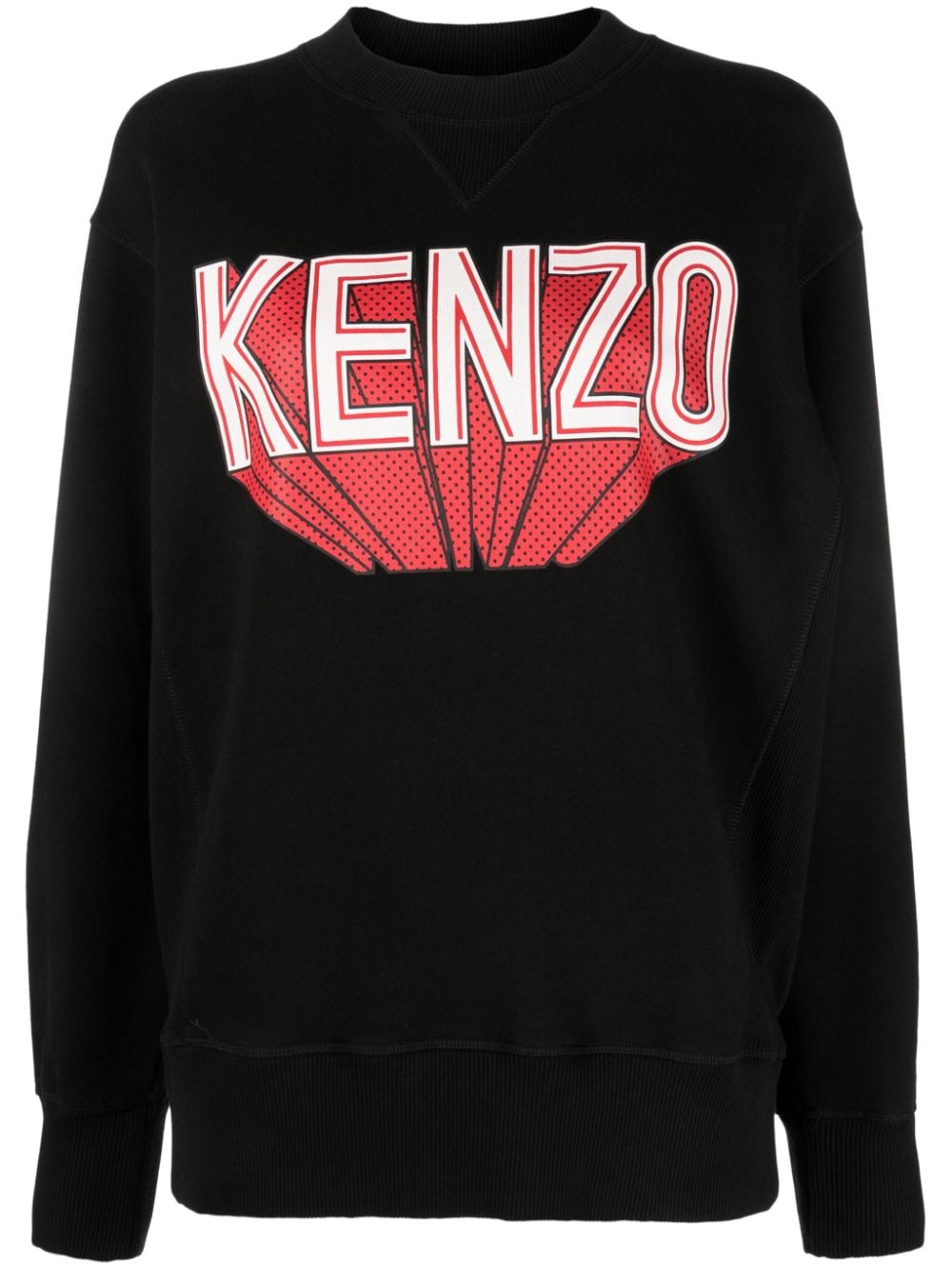 Kenzo logo-print cotton sweatshirt - Black von Kenzo