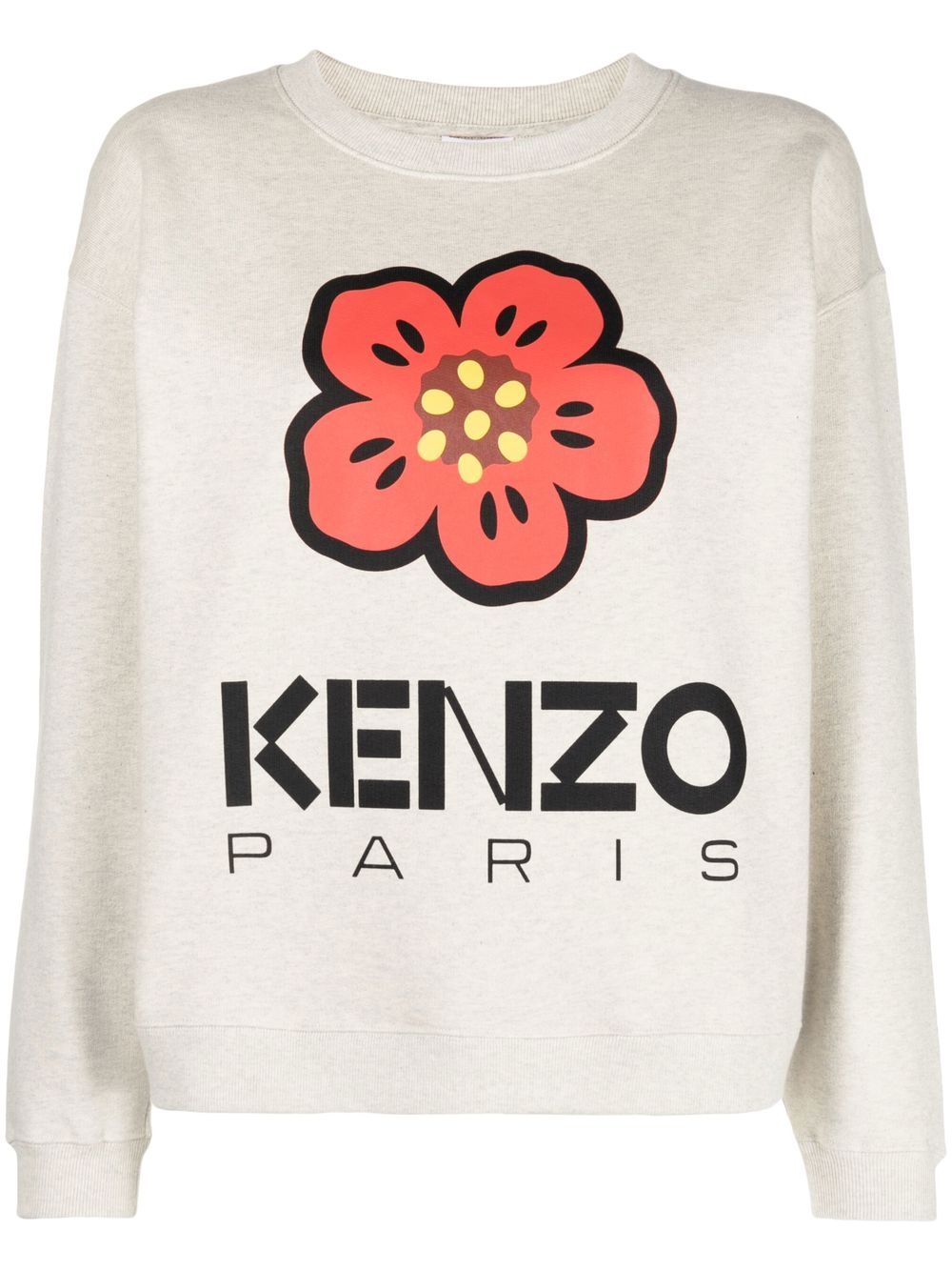 Kenzo logo-print cotton sweatshirt - Neutrals von Kenzo
