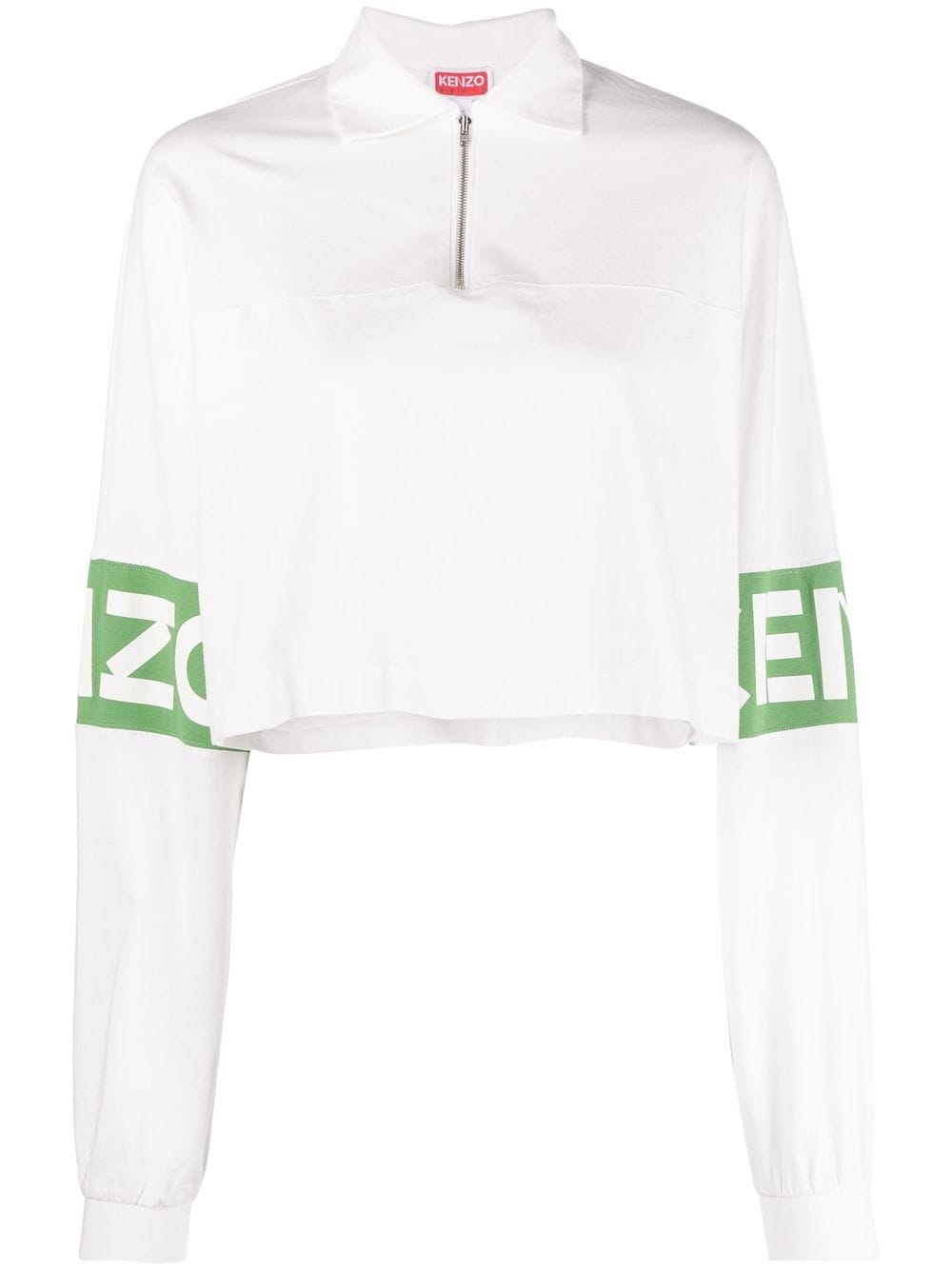 Kenzo logo-print cropped shirt - White von Kenzo