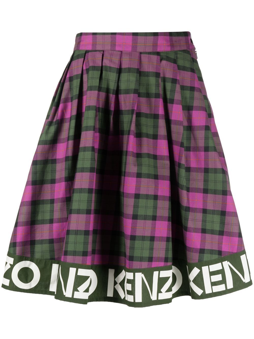 Kenzo logo-print hem skirt - Purple von Kenzo