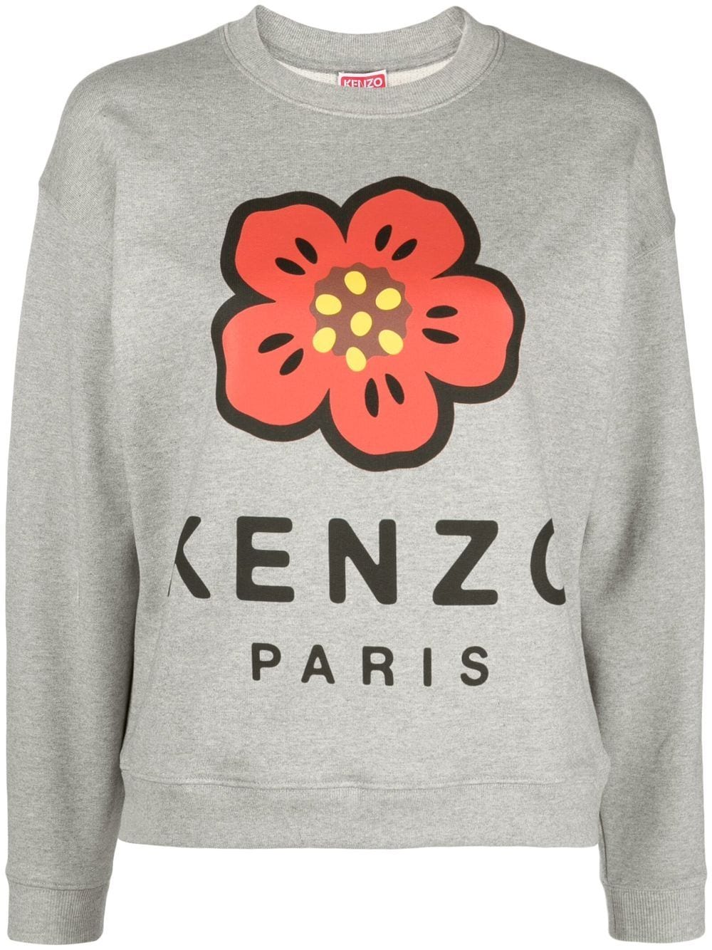 Kenzo logo-print long-sleeve sweatshirt - Grey von Kenzo