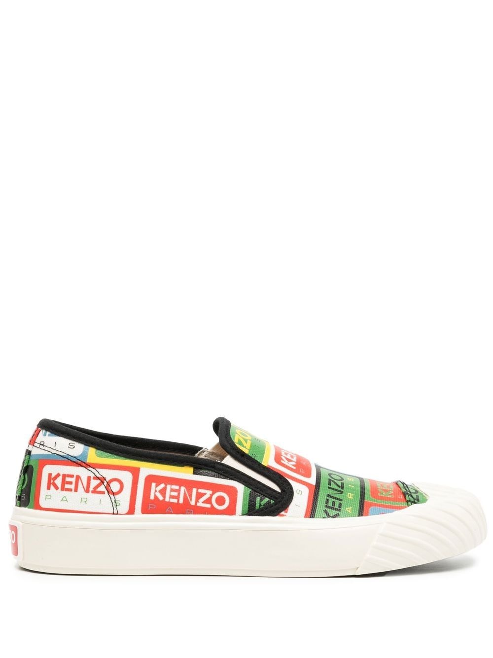 Kenzo logo-print slip-on sneakers - Multicolour von Kenzo