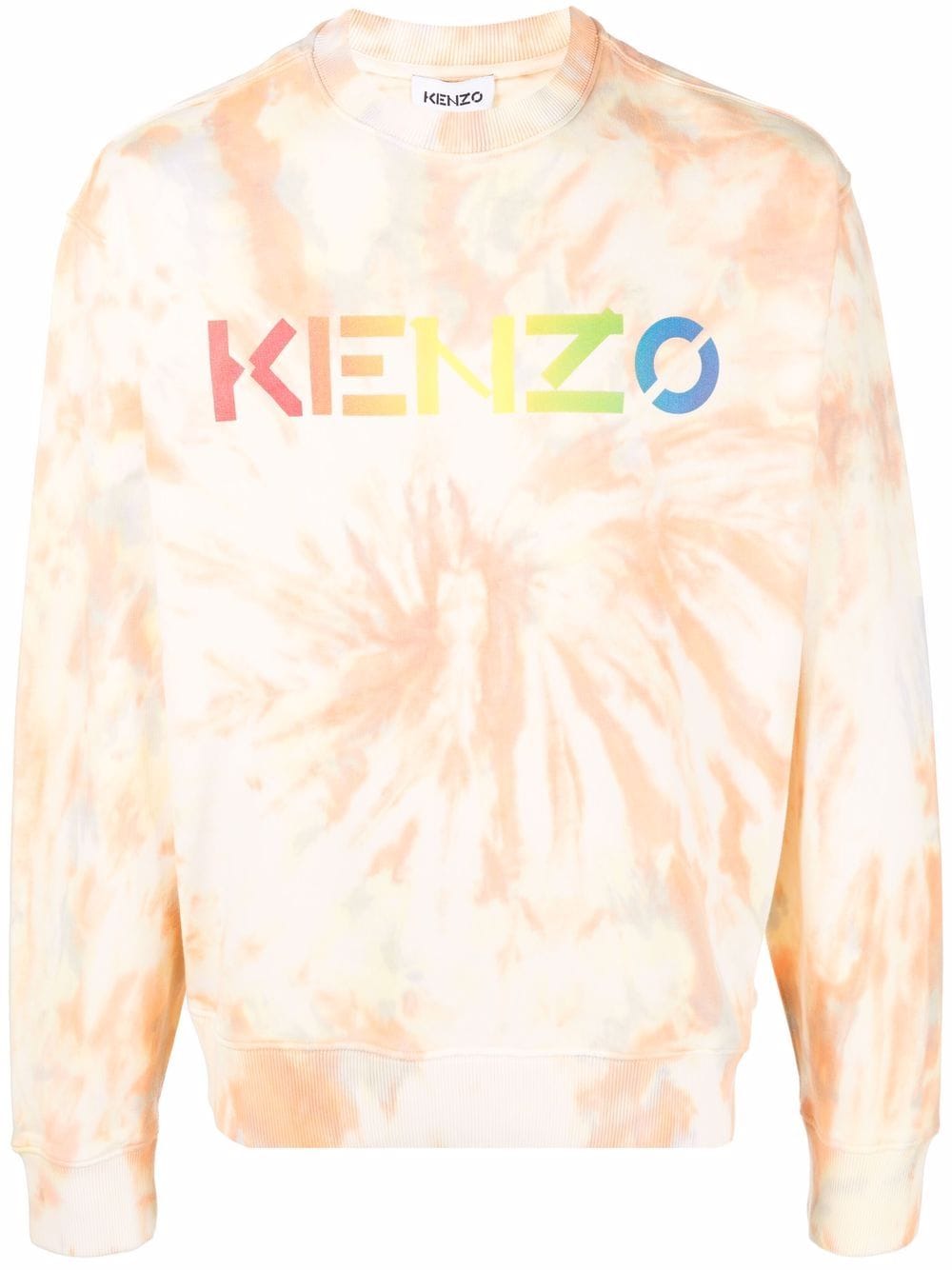 Kenzo logo-print tie-dye sweatshirt - Orange von Kenzo