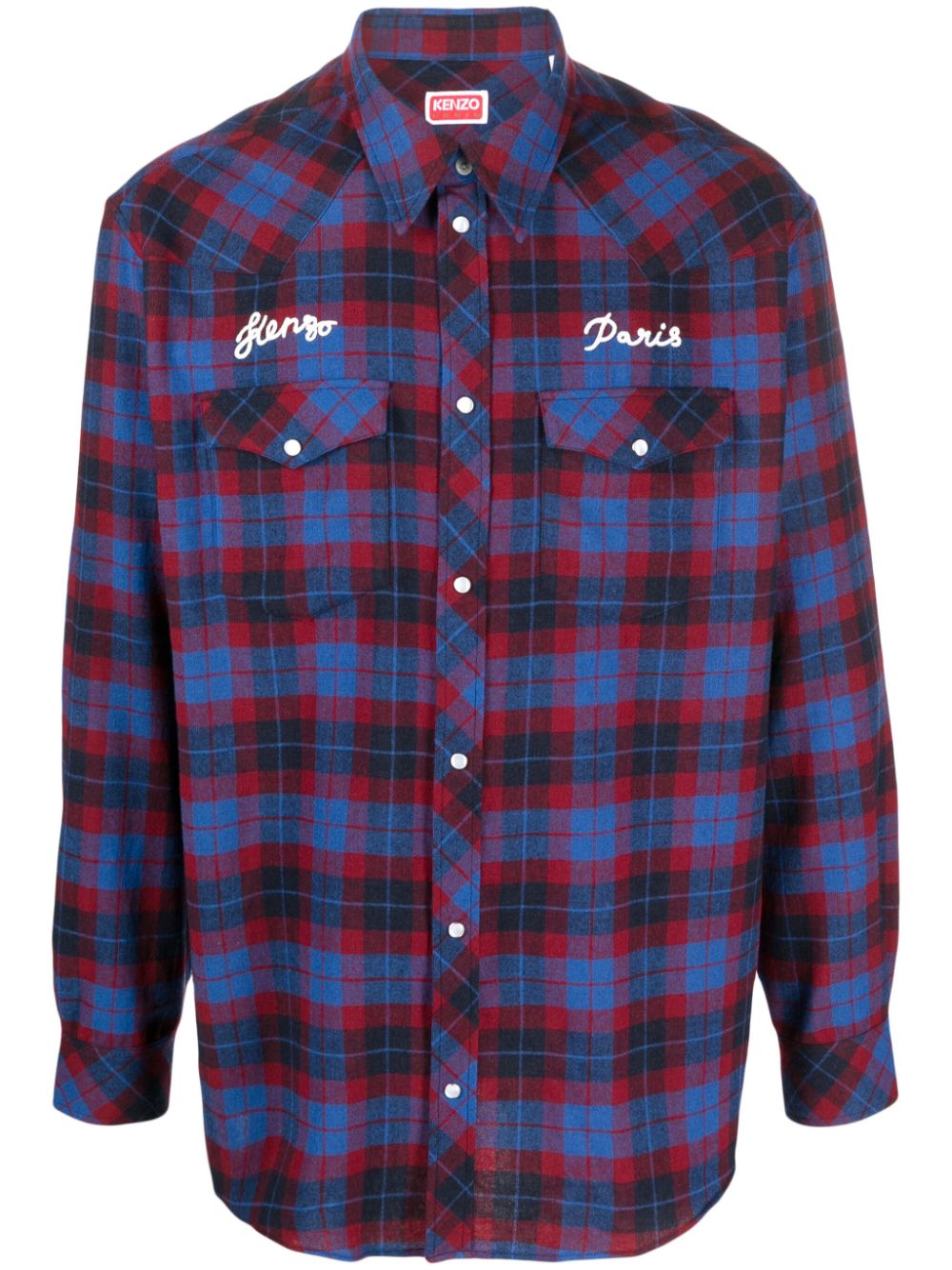 Kenzo plaid-check pattern shirt - Blue von Kenzo