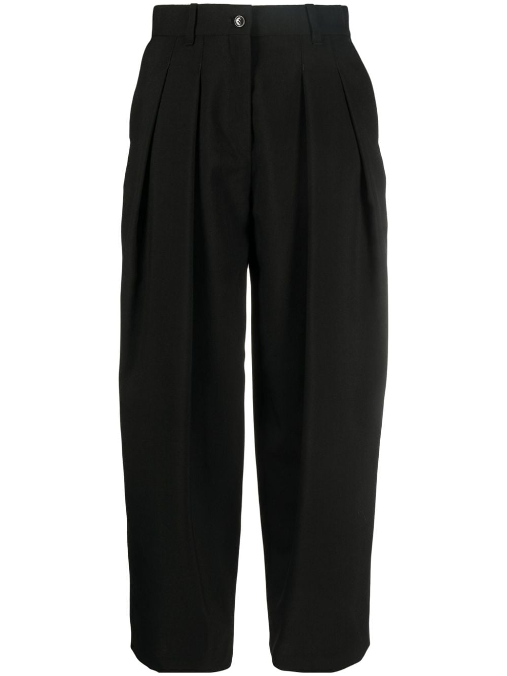 Kenzo pleat-detail cropped trousers - Black von Kenzo