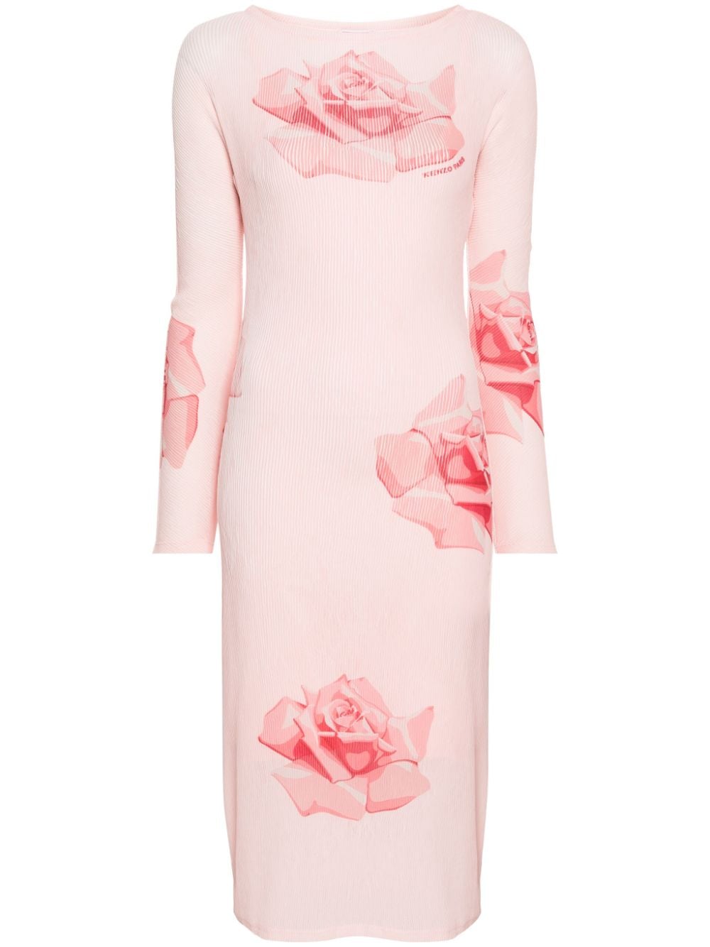 Kenzo plissé midi dress - Pink von Kenzo