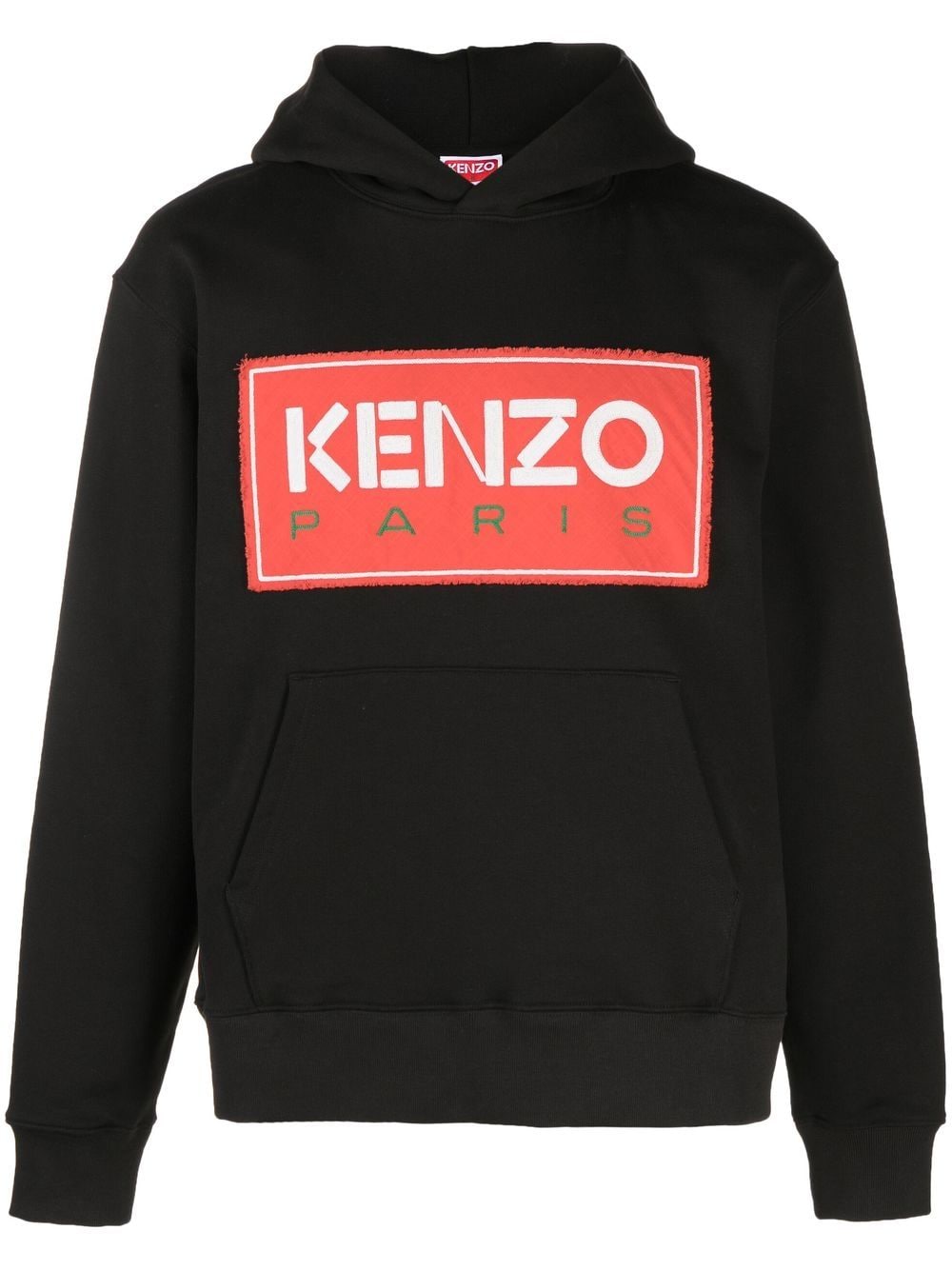 Kenzo logo-patch hoodie - Black von Kenzo