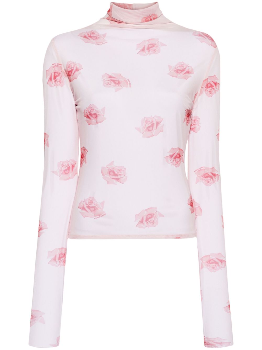 Kenzo rose-print blouse - Pink von Kenzo