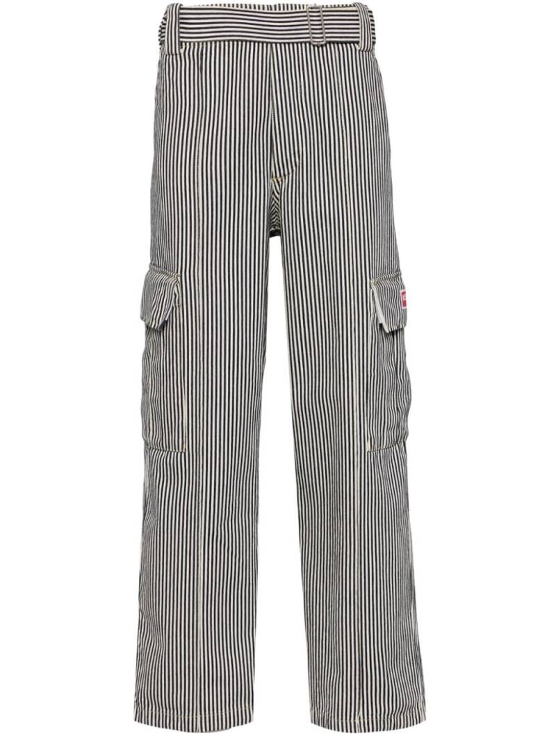 Kenzo straight-cut striped army jeans - Blue von Kenzo