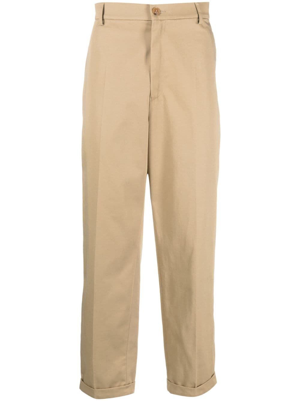 Kenzo straight-leg cotton trousers - Neutrals von Kenzo
