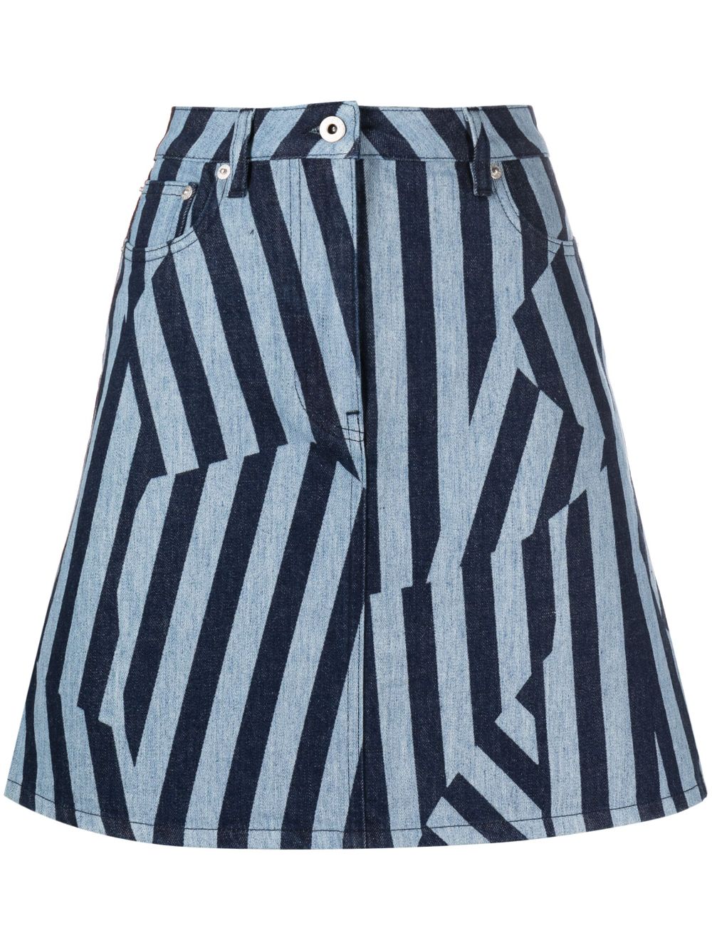 Kenzo Dazzle Stripe denim skirt - Blue von Kenzo