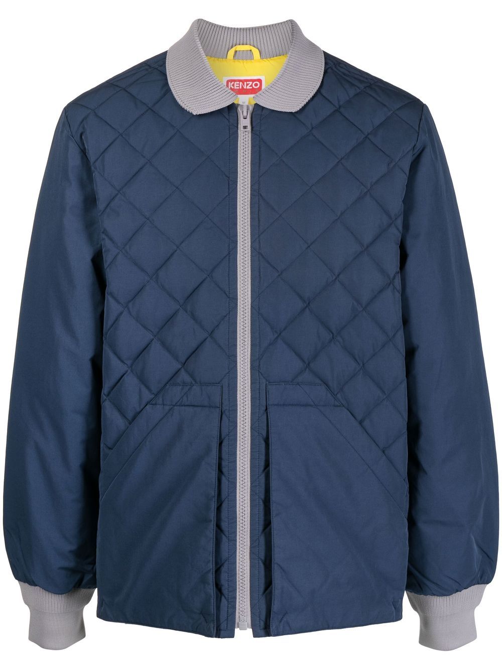 Kenzo two-tone diamond-quilt jacket - Blue von Kenzo