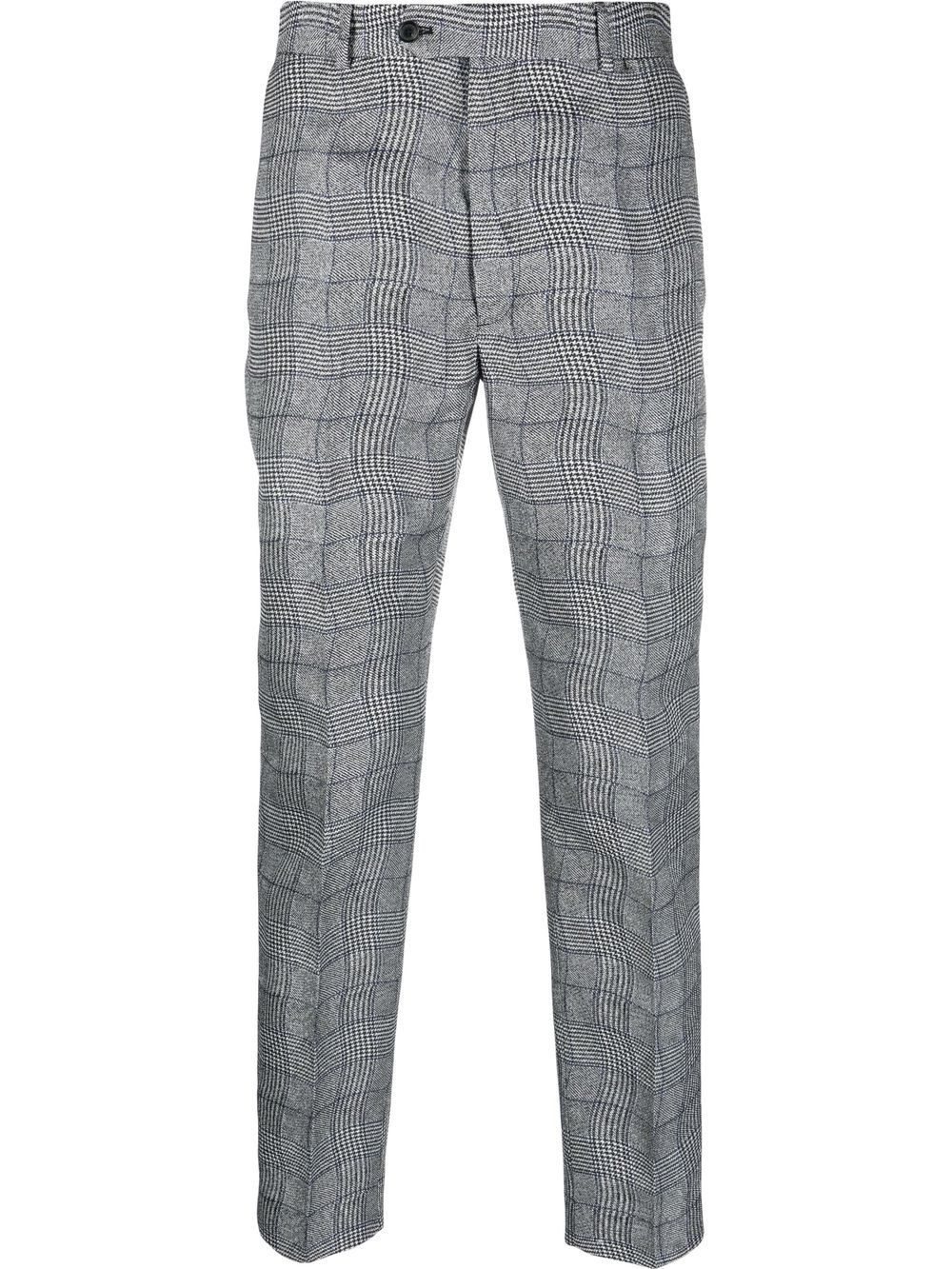 Kenzo wavy checkered pattern trousers - Grey von Kenzo