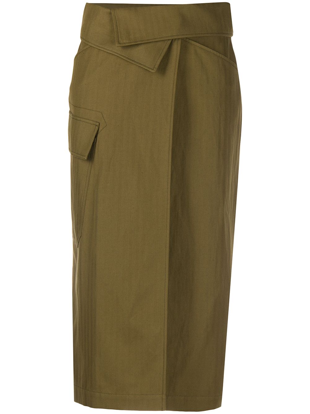 Kenzo wrap waist skirt - Green von Kenzo