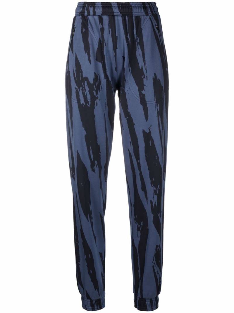Kenzo zebra-print straight-leg pants - Blue von Kenzo