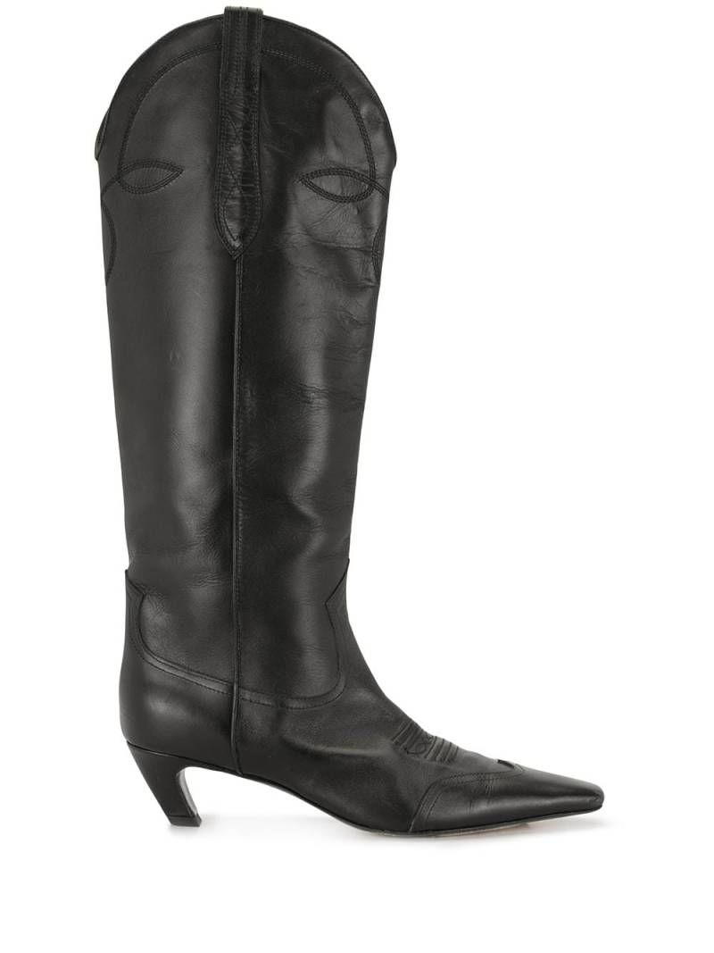 KHAITE The Dallas 50mm knee-high boots - Black von KHAITE