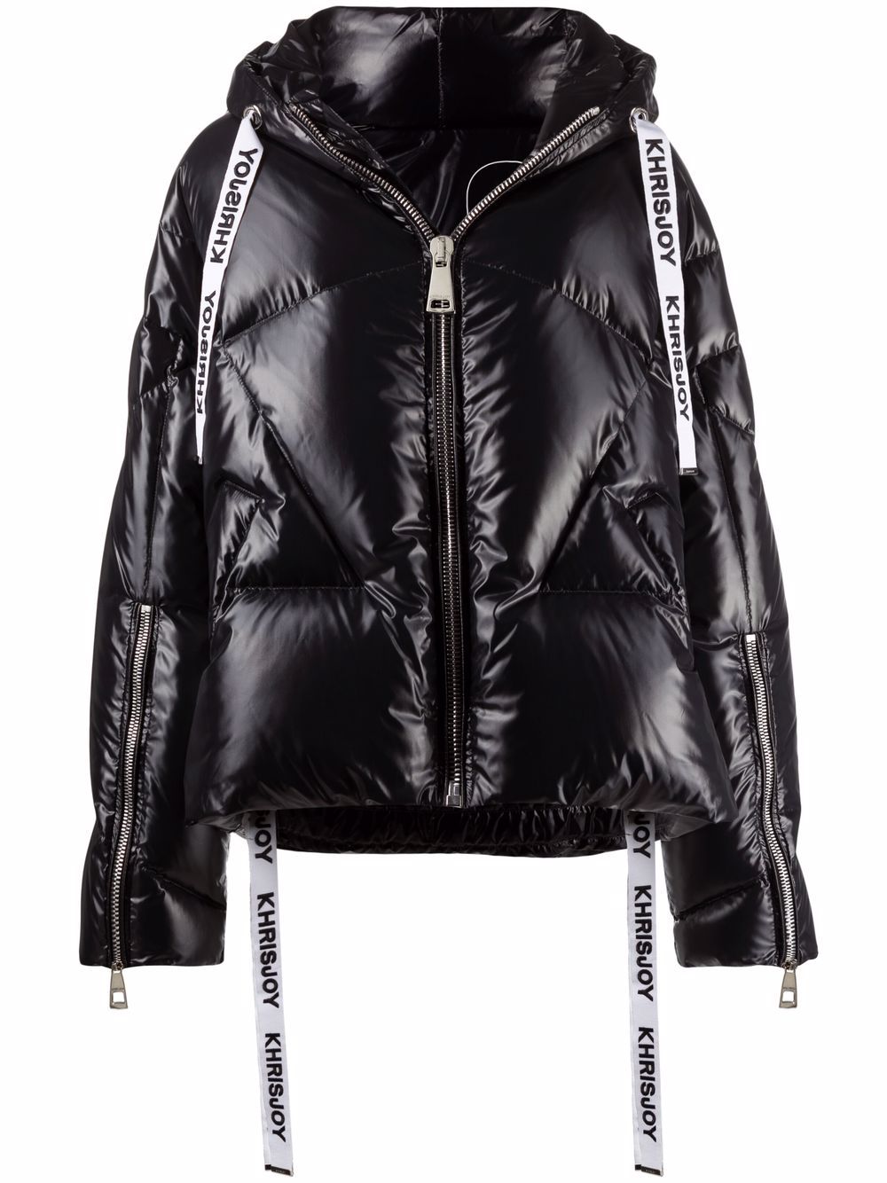 Khrisjoy Iconic hooded puffer jacket - Black von Khrisjoy