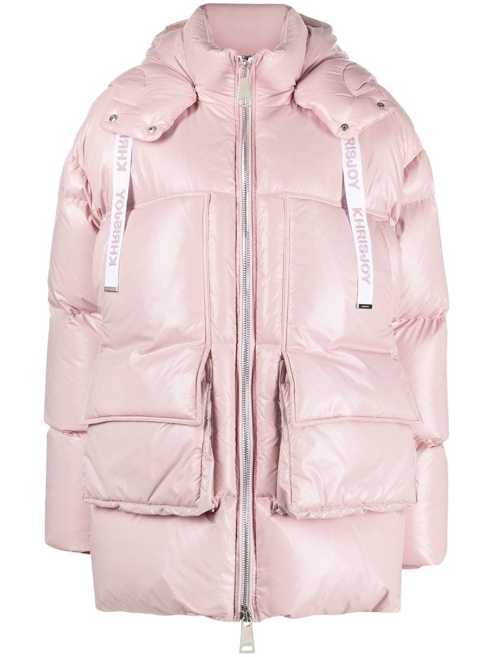 Khrisjoy Iconic rear logo-print padded jacket - Pink von Khrisjoy