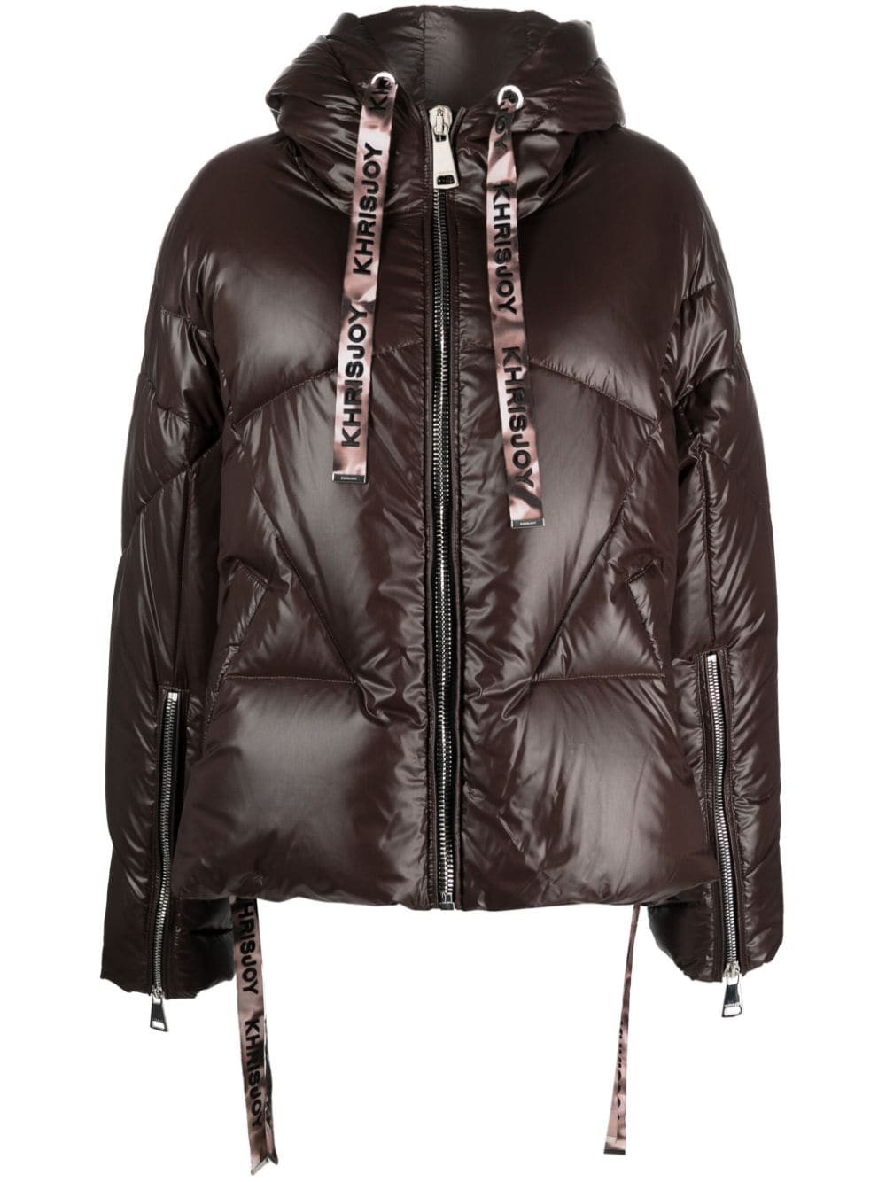 Khrisjoy Khris Iconic hooded padded jacket - Brown von Khrisjoy