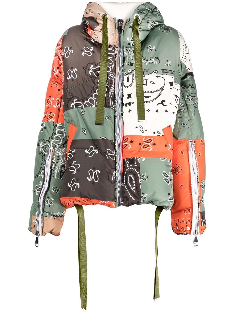 Khrisjoy bandana-print puffer jacket - Green von Khrisjoy