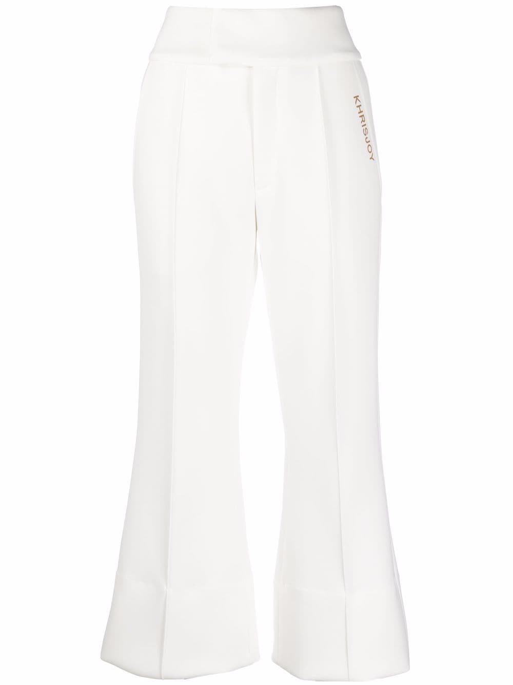 Khrisjoy cropped kick-flare trousers - White von Khrisjoy