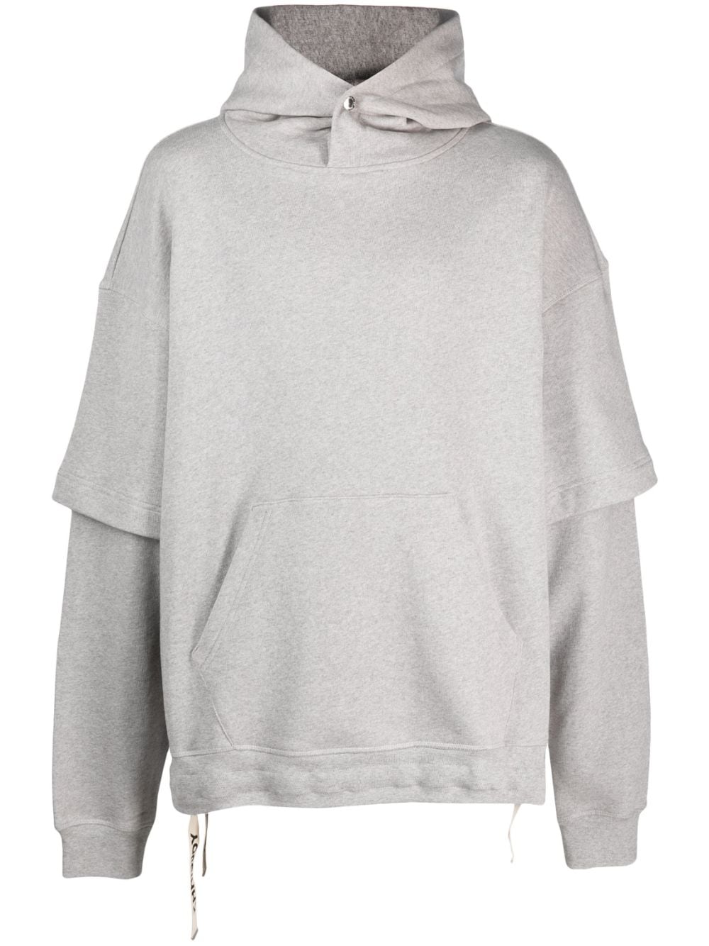 Khrisjoy layered-sleeves cotton hoodie - Grey von Khrisjoy