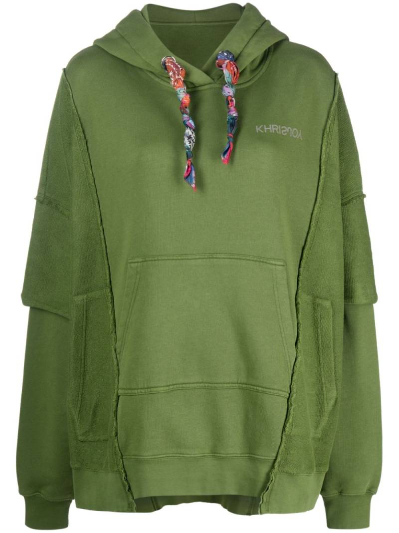 Khrisjoy long-sleeve cotton hoodie - Green von Khrisjoy