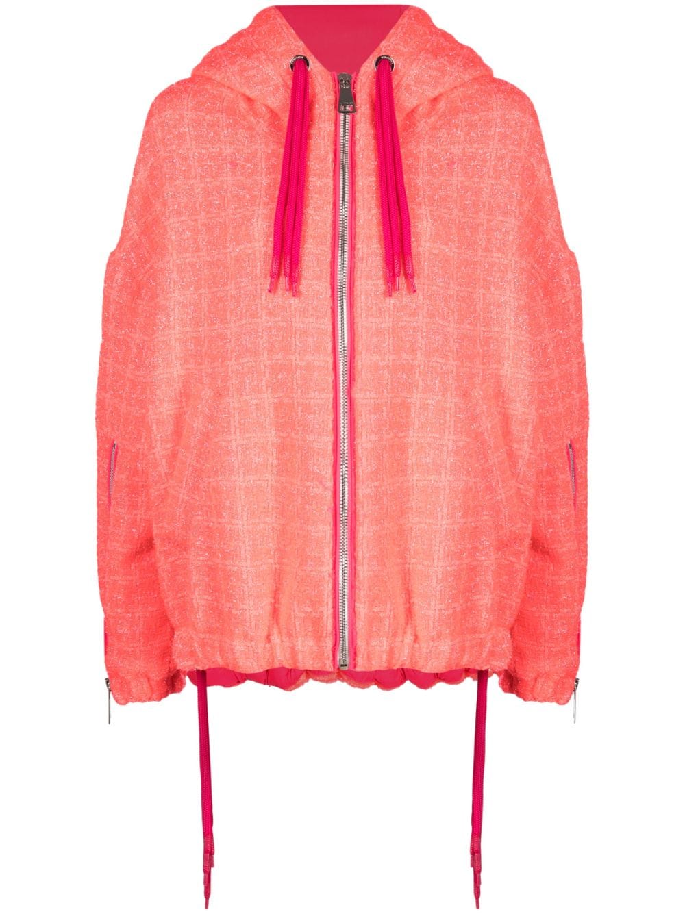 Khrisjoy tweed drawstring hood jacket - Pink von Khrisjoy