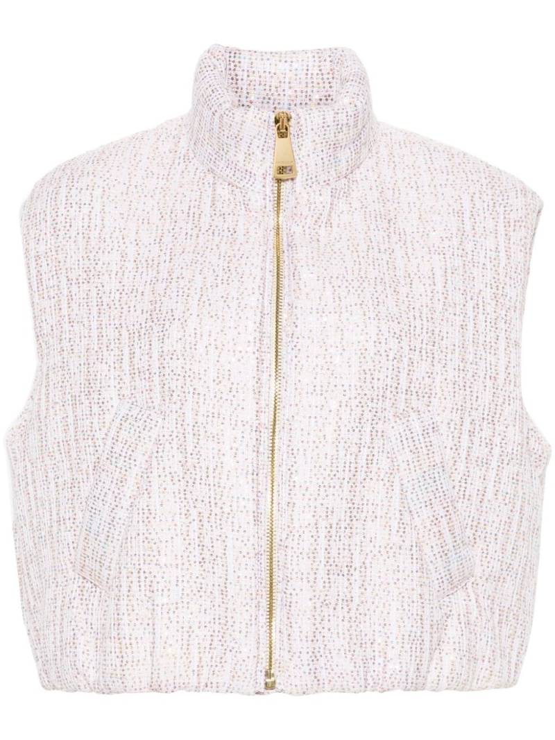 Khrisjoy tweed-embellished gilet - Pink von Khrisjoy