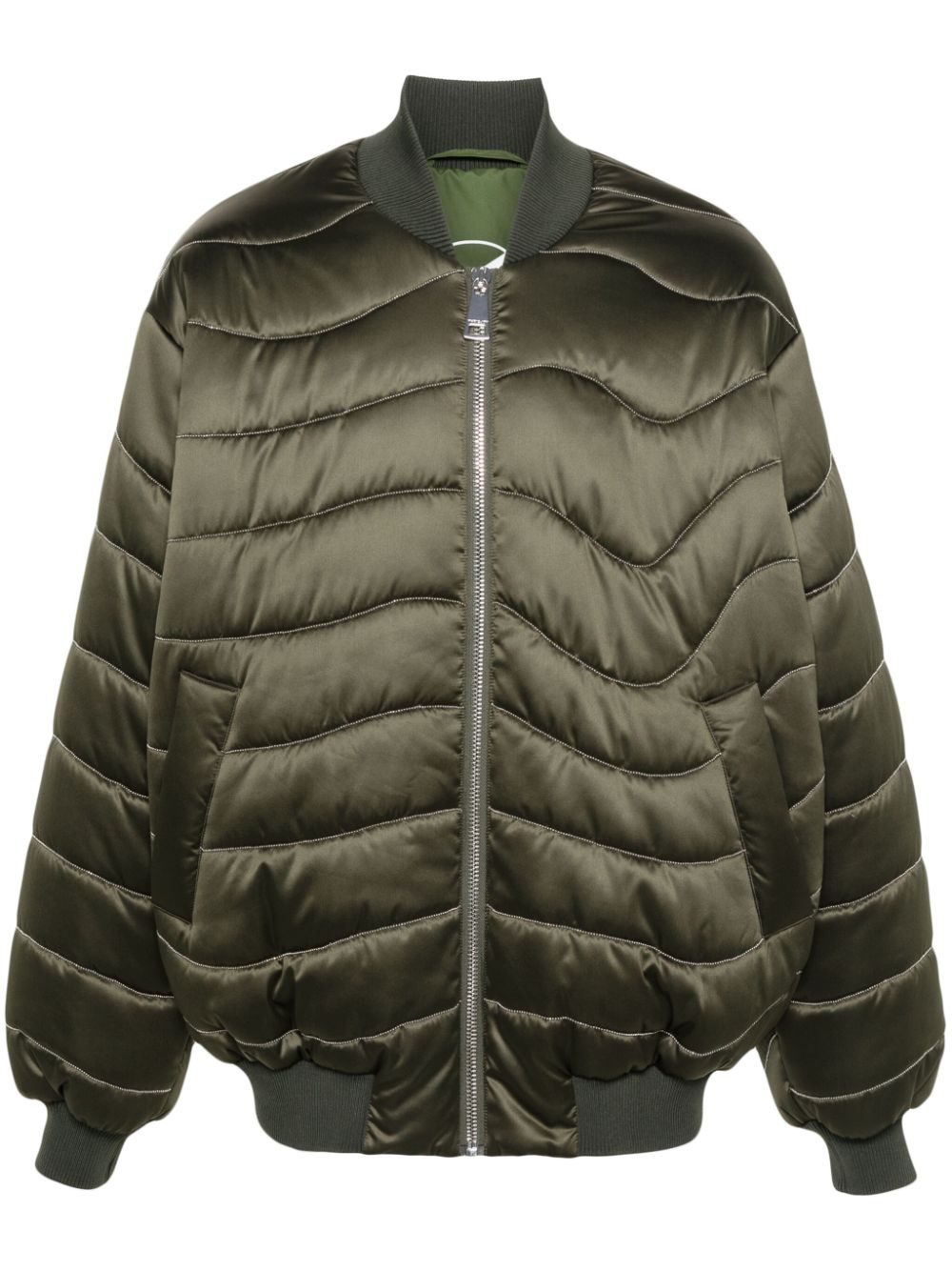 Khrisjoy wave chain padded jacket - Green von Khrisjoy