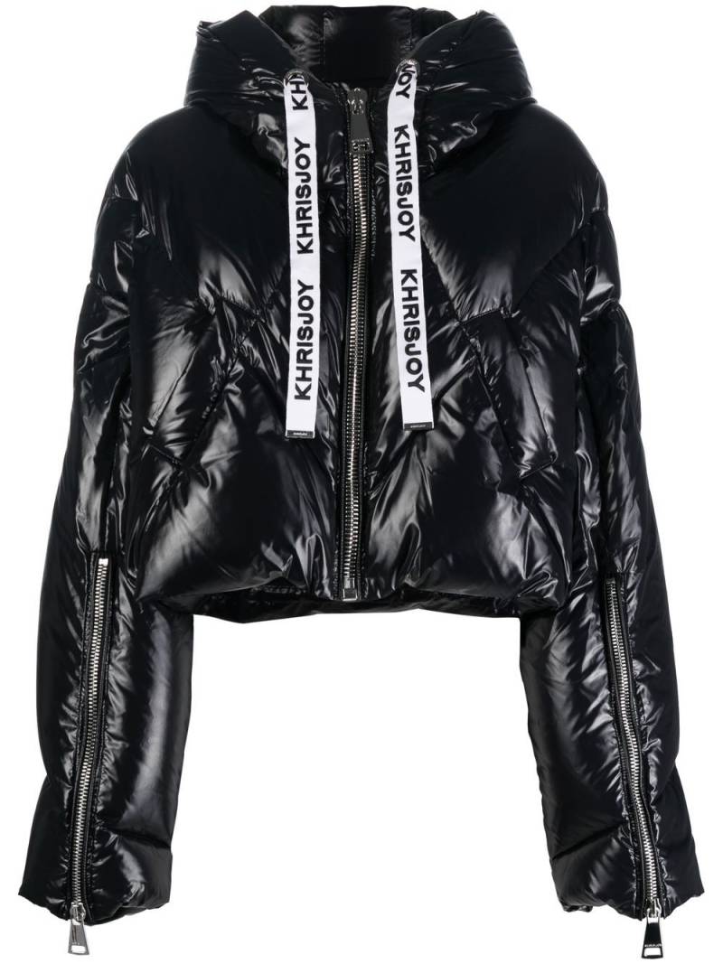 Khrisjoy zip-up hooded padded jacket - Black von Khrisjoy