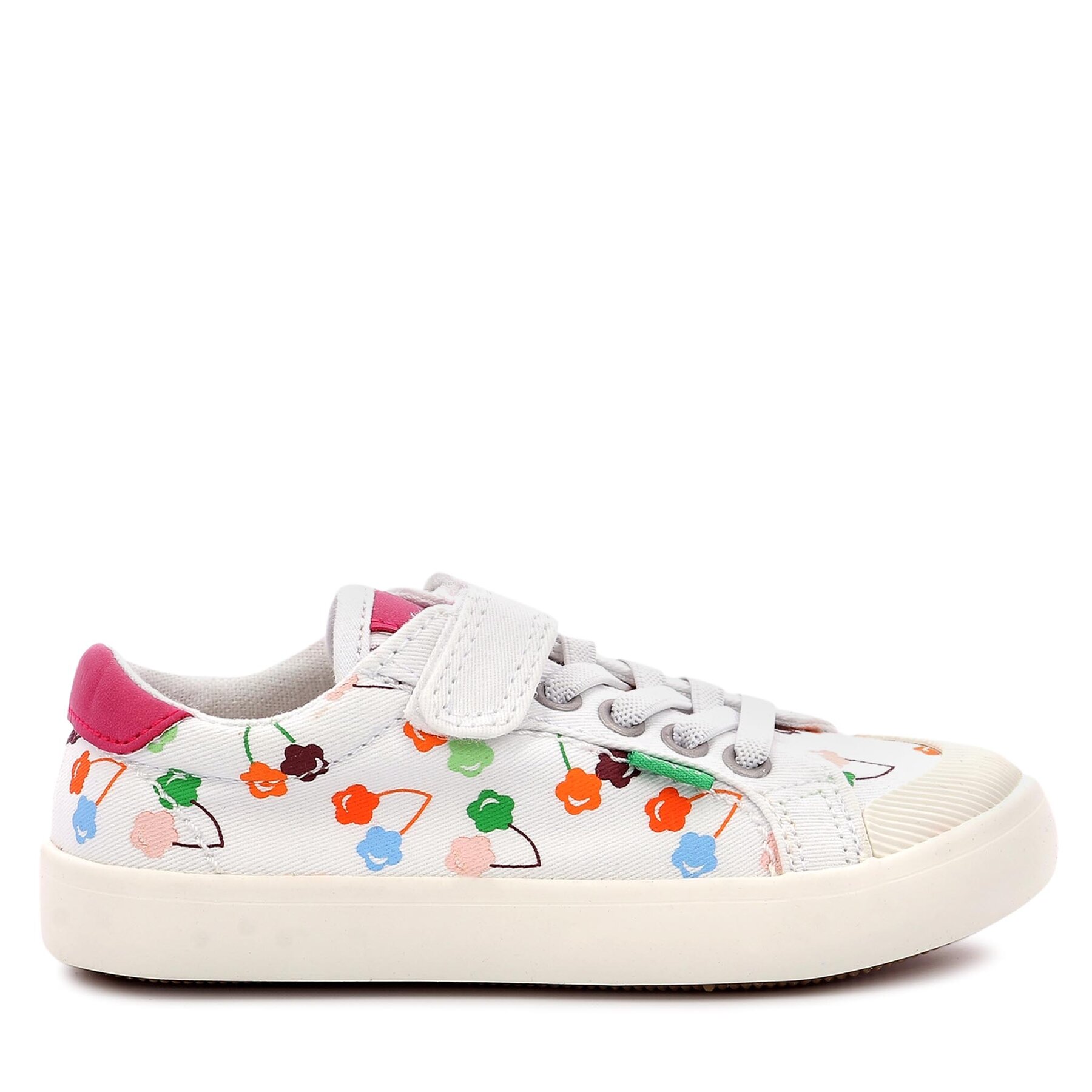 Sneakers aus Stoff Kickers Kickgoldi 960664-30-32 Blanc Cerise von Kickers