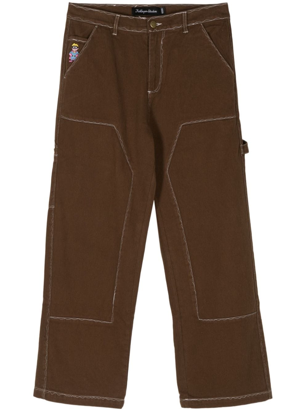KidSuper Messy Stitched work-style trousers - Brown von KidSuper
