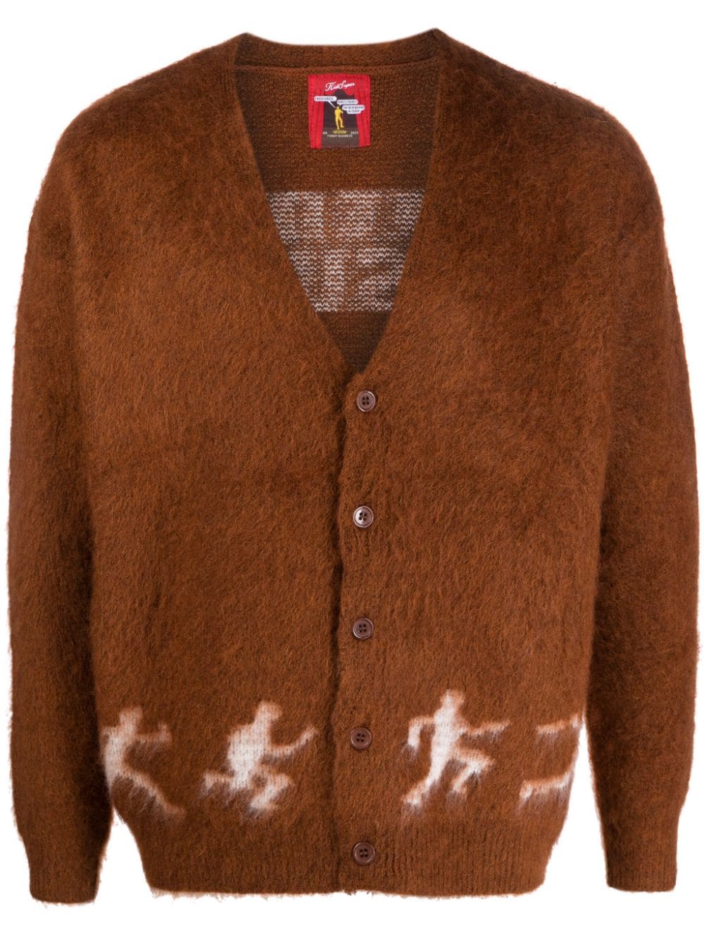 KidSuper Running Guys mohair cardigan - Brown von KidSuper