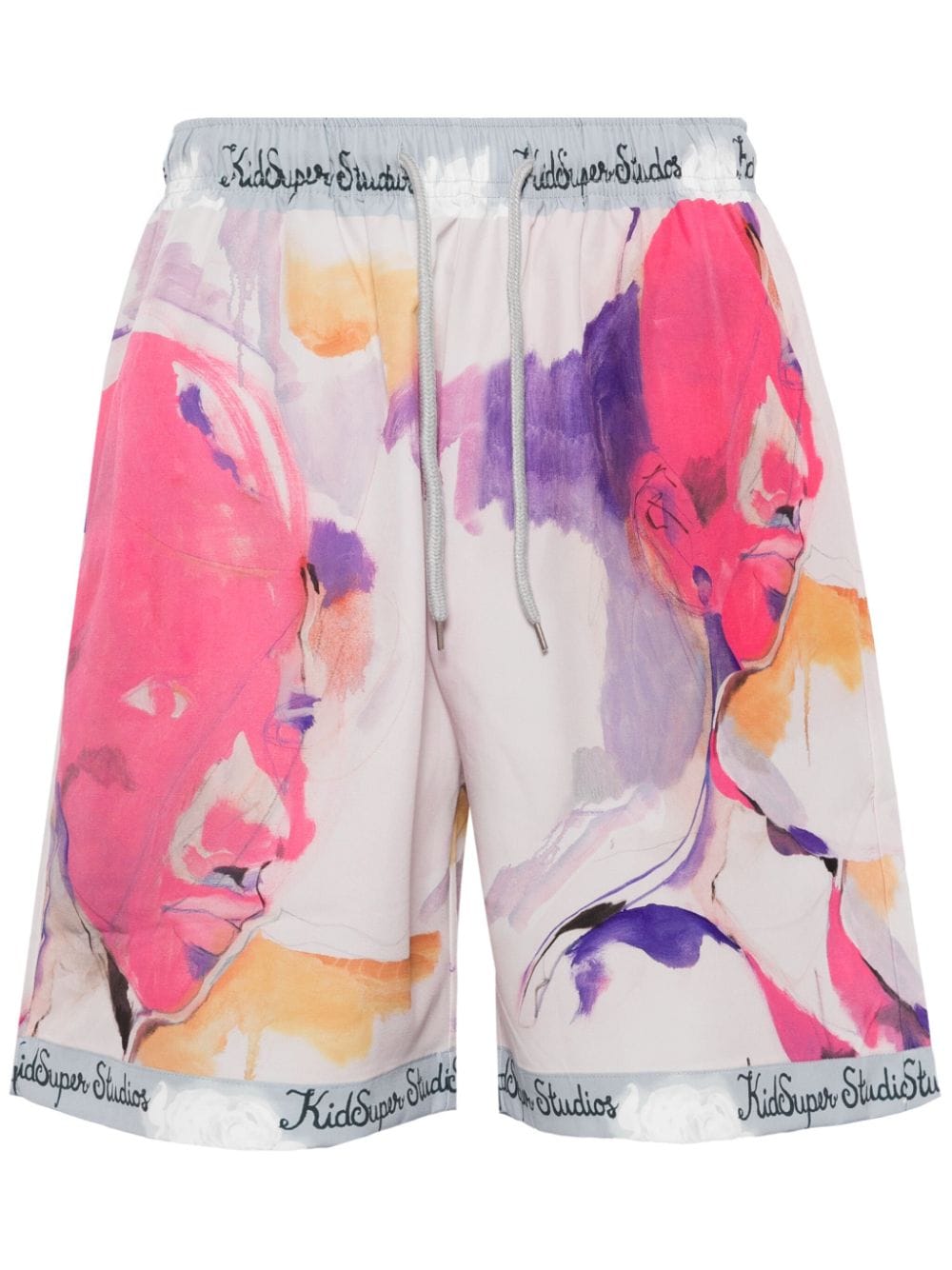 KidSuper abstract-print sport shorts - Pink von KidSuper