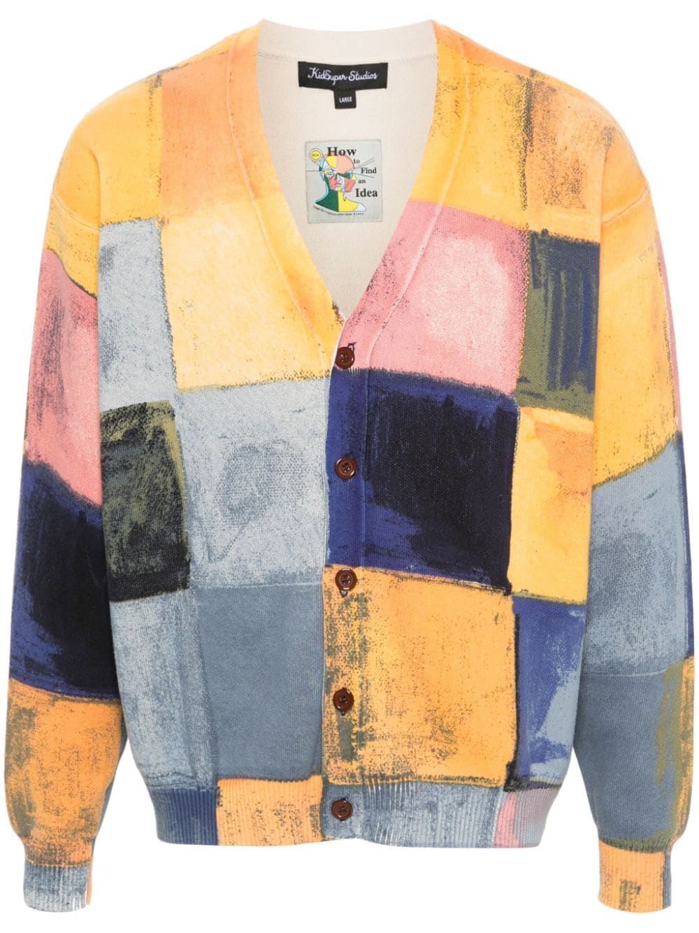 KidSuper check-print cotton cardigan - Blue von KidSuper