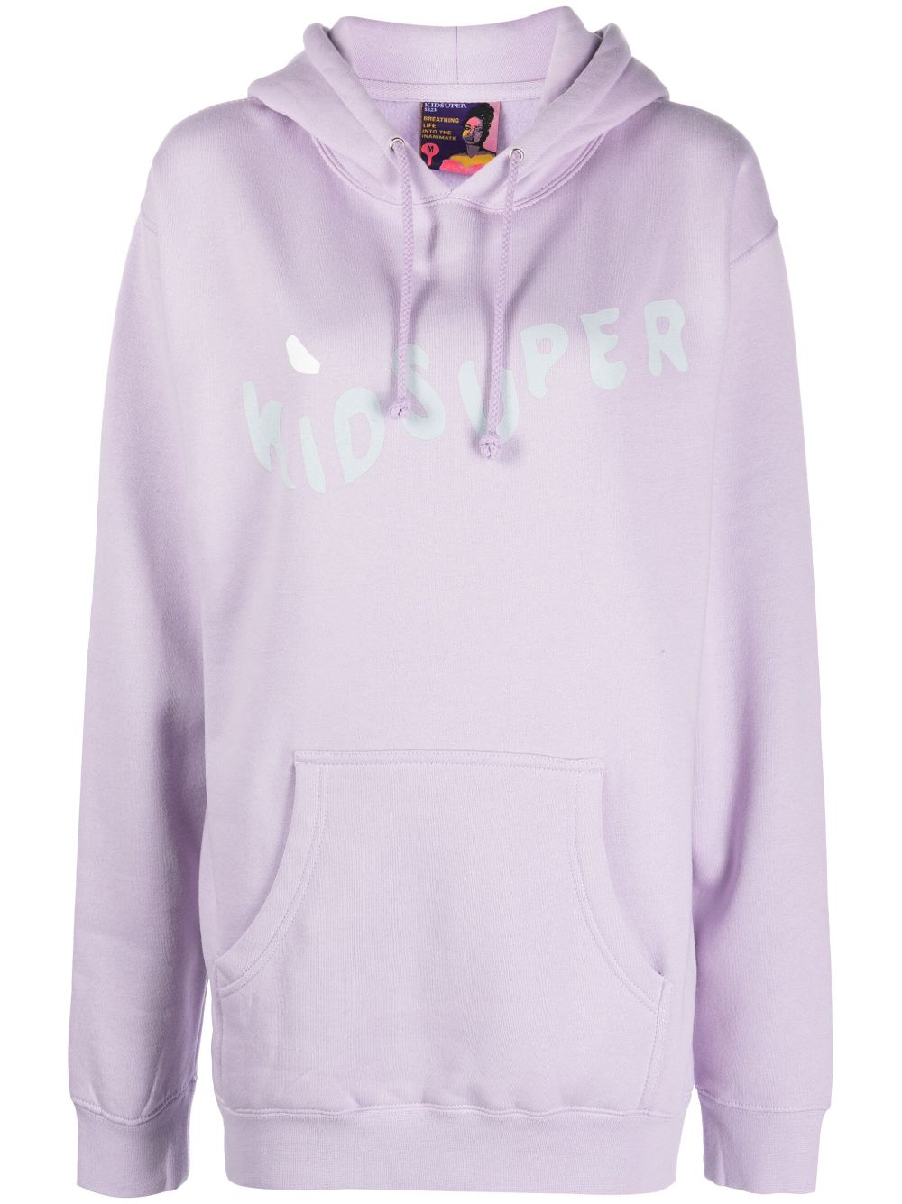 KidSuper logo-print cotton hoodie - Purple von KidSuper