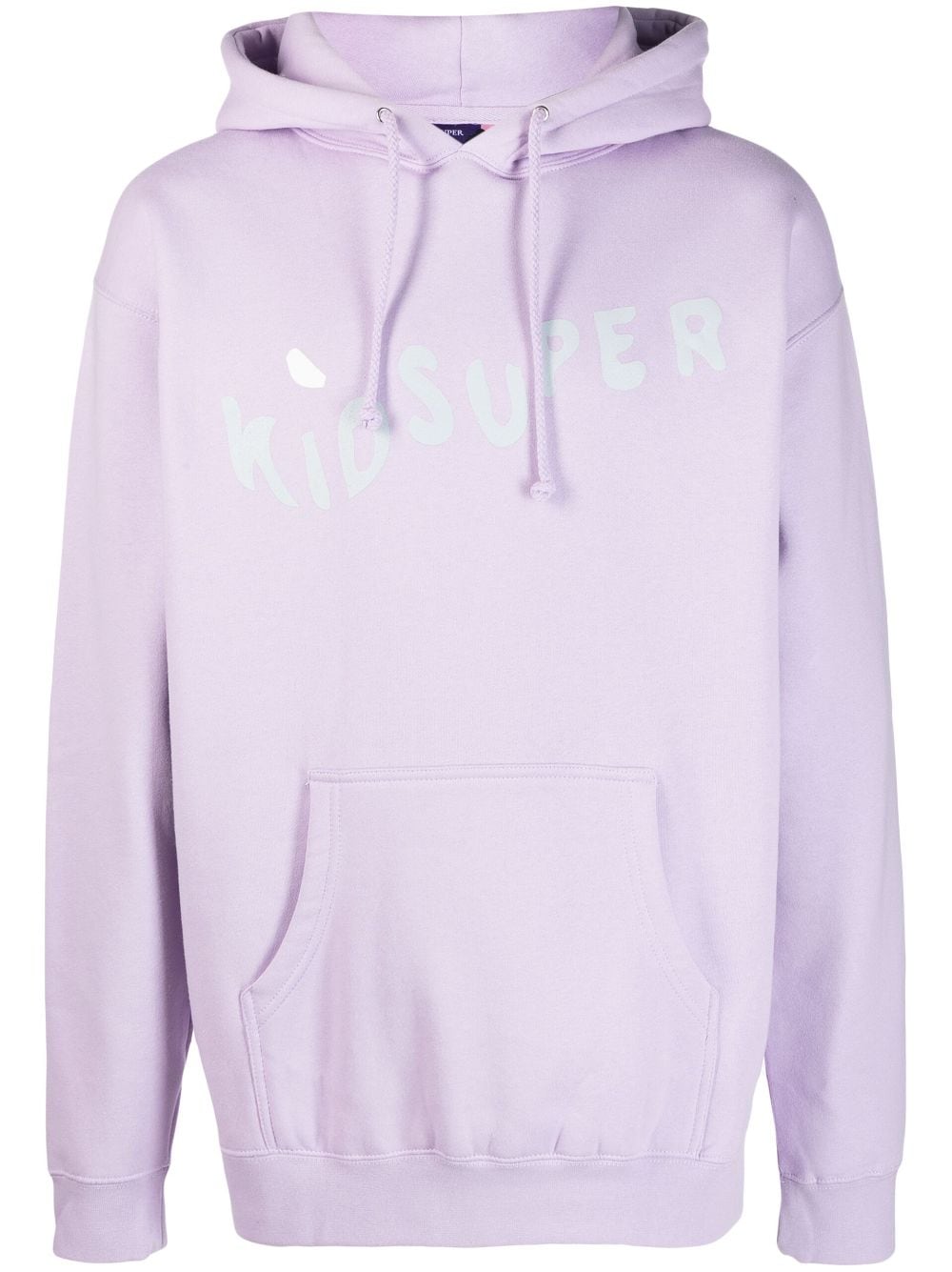 KidSuper logo-print long-sleeved cotton hoodie - Purple von KidSuper