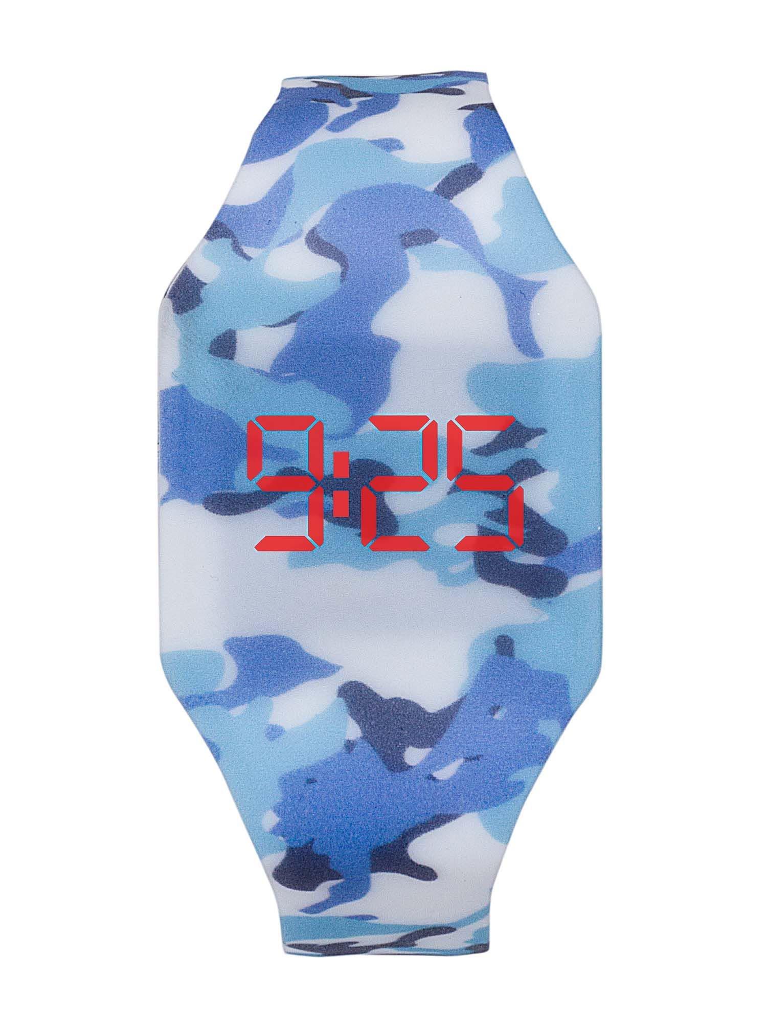 Digital Led Kinderuhr Camouflage Unisex Blau ONE SIZE von Kiddus