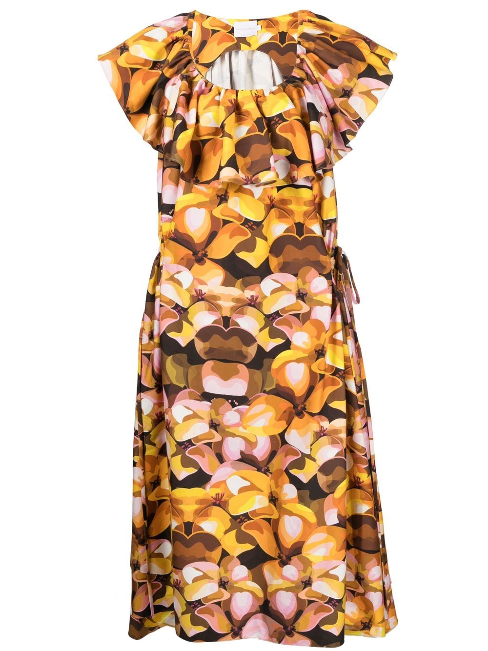 Kika Vargas Zulma floral-print midi dress - Brown von Kika Vargas