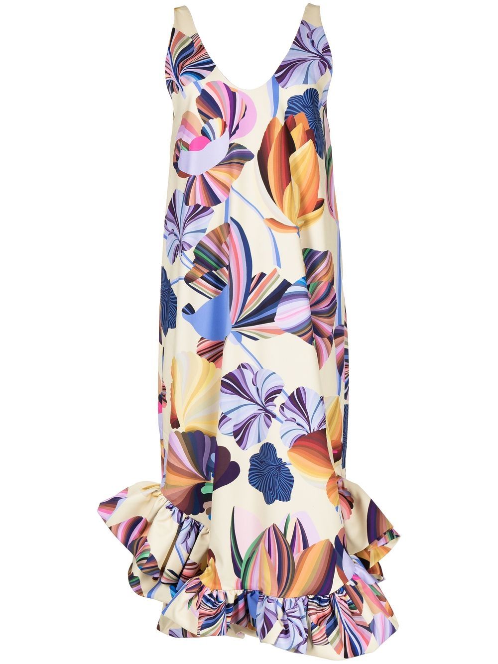 Kika Vargas all-over floral-print dress - Yellow von Kika Vargas