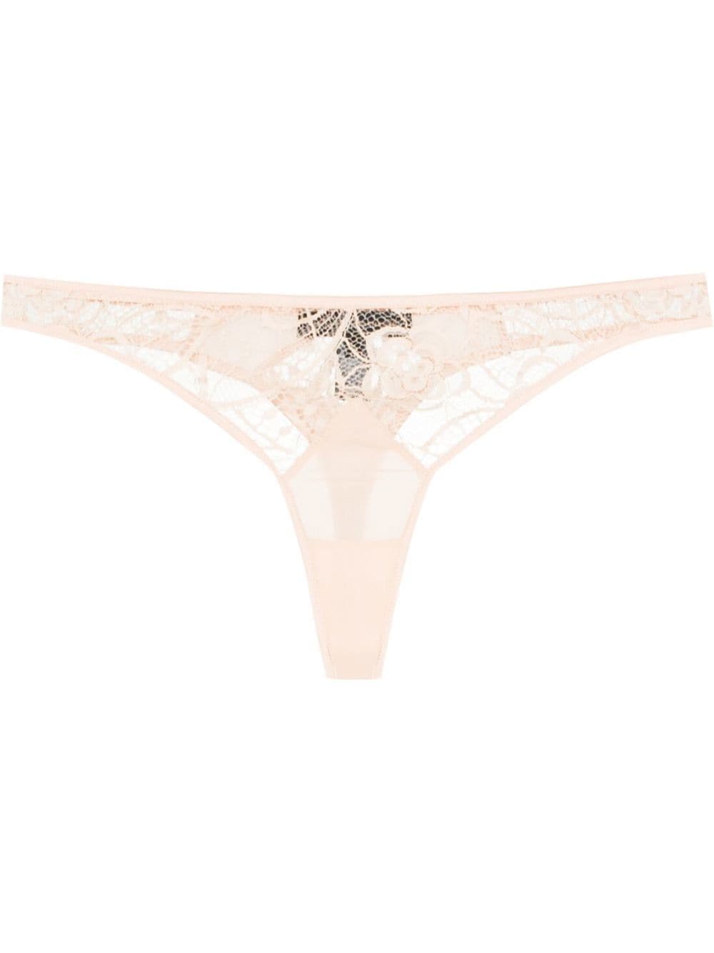 Kiki de Montparnasse Coquette lace thong - Neutrals von Kiki de Montparnasse