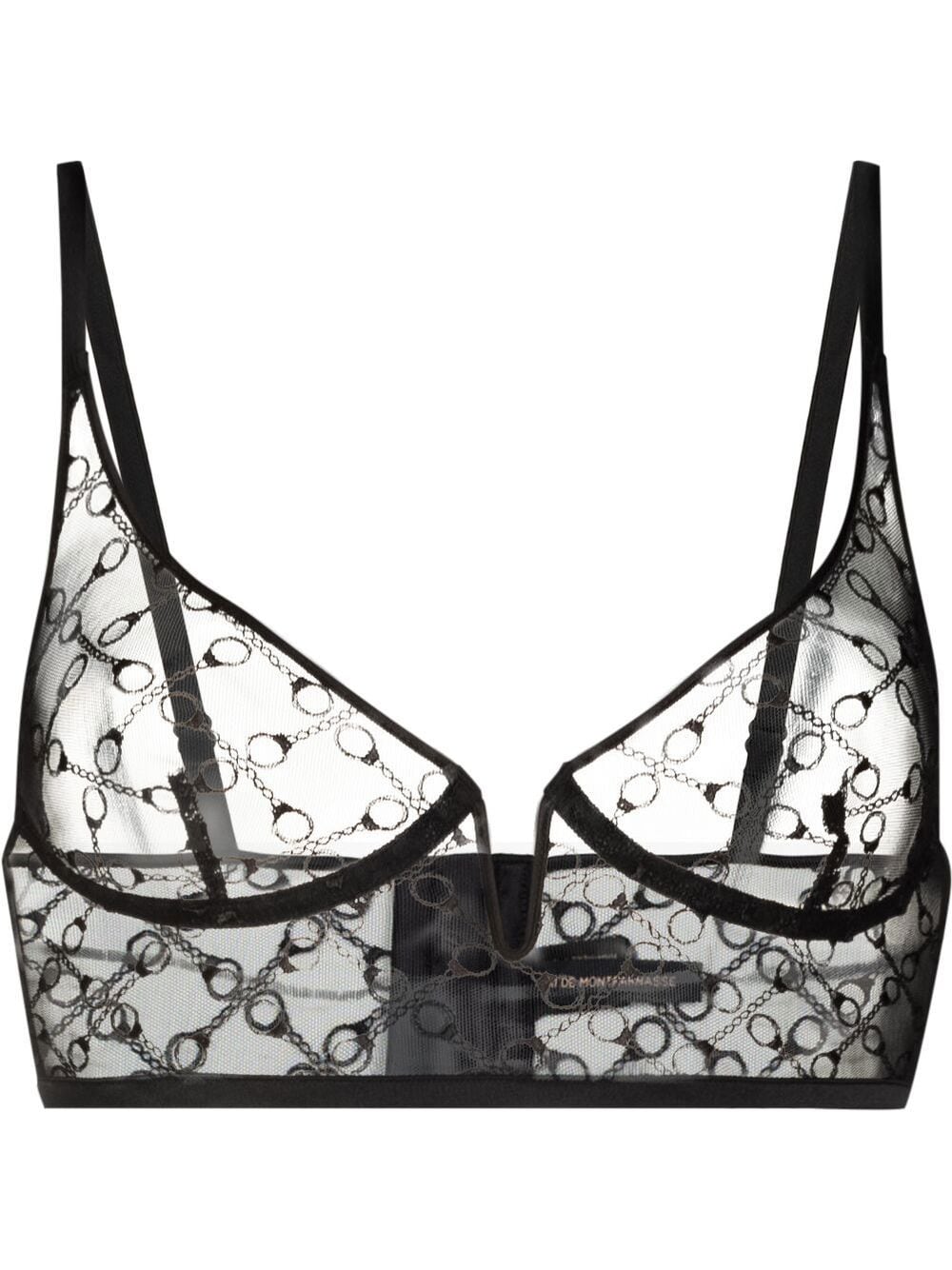 Kiki de Montparnasse Handcuff Longline bra - Black von Kiki de Montparnasse