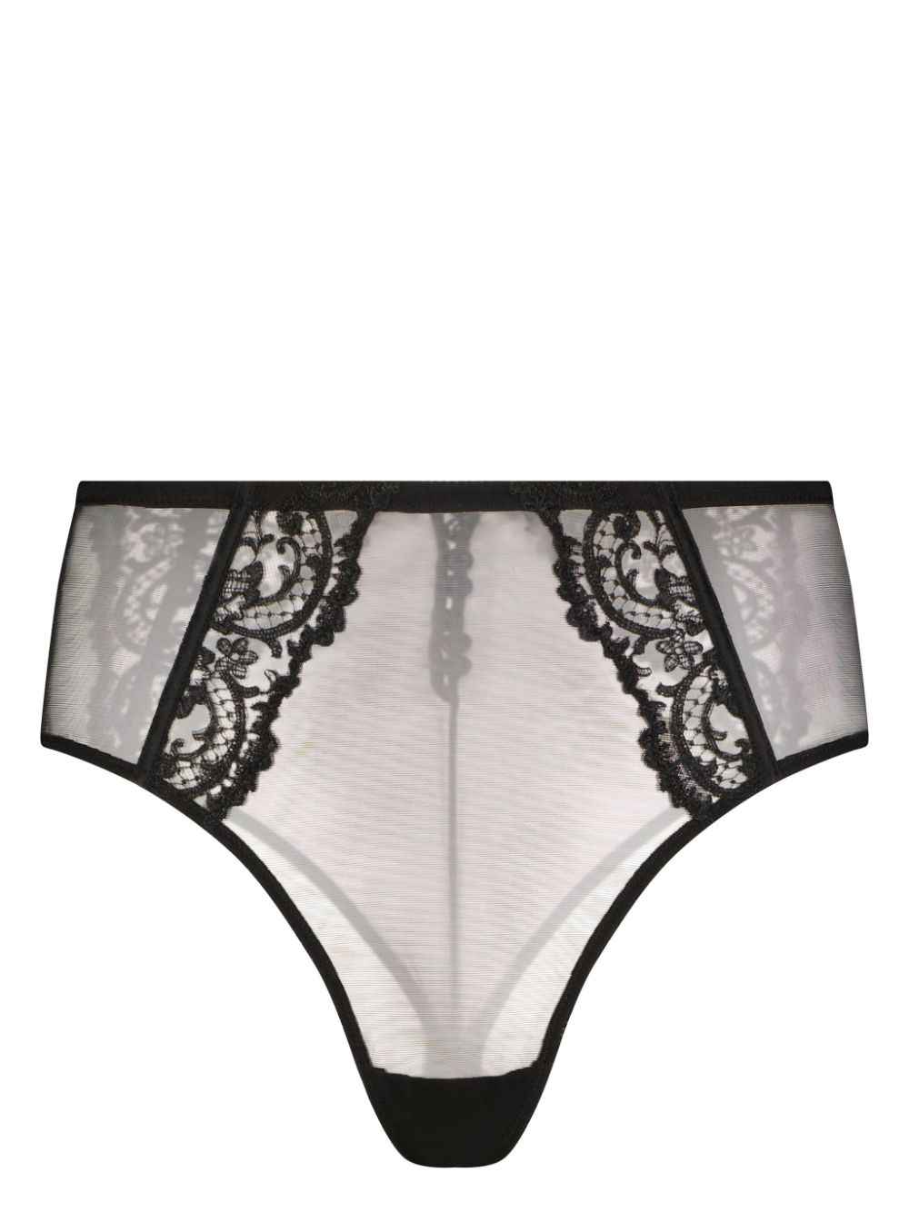 Kiki de Montparnasse Juliette lace high-waisted panty - Black von Kiki de Montparnasse